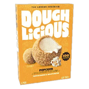 DOUGH LICIOUS כדורי בצק עוגיות בטעם פופוקרן מלוח